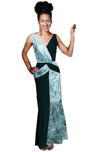 Hanna Bieńkowska kolekcja suknie wieczorowe długie - niepowtarzalna i unikatowa sukienka na bal - wizytowa, ołówkowa, rybka, dwukolorowa, koronkowa, dekolt V, tiulowa, dla druhny, mamy panny młodej - szaroczarna